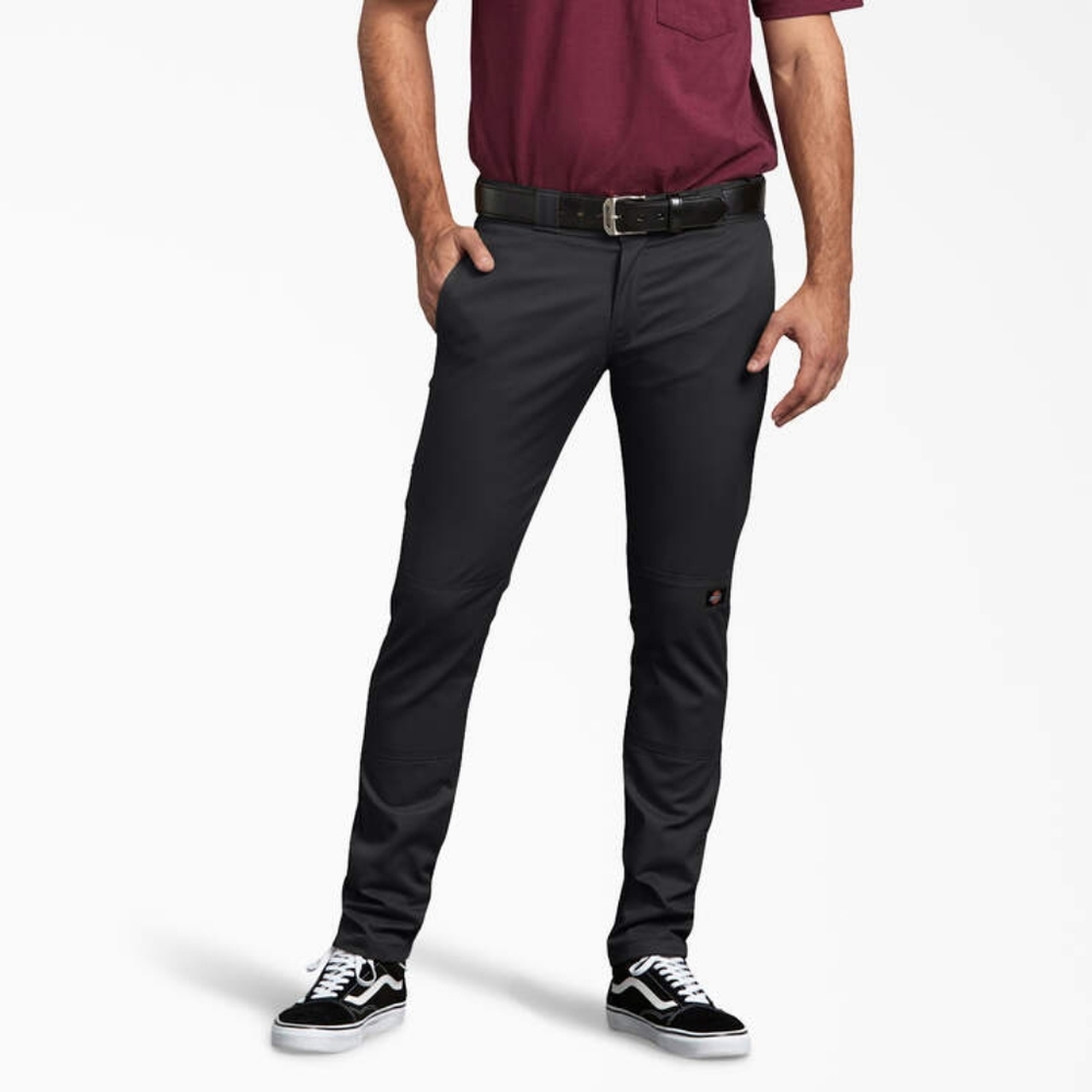 Dickies Skinny Fit Double Knee Work Pants 33x32 Black